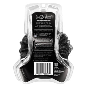 AXE Mens Shower Scrubber Tool, 2-Sided Detailer, Gray Color, Mesh Side for Lathering, Exfoliator for Smoothing Dry, Rough Skin - My Store