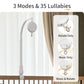 FEISIKE Crib Mobile Motor, Baby Music Box Spinner with 3 Modes（Spin Only, Music Only, Spin & Music 0-100 Volume Control,35 Lullabies,Portable Sound Machine,Auto-Off 30 Minutes, Battery Operated