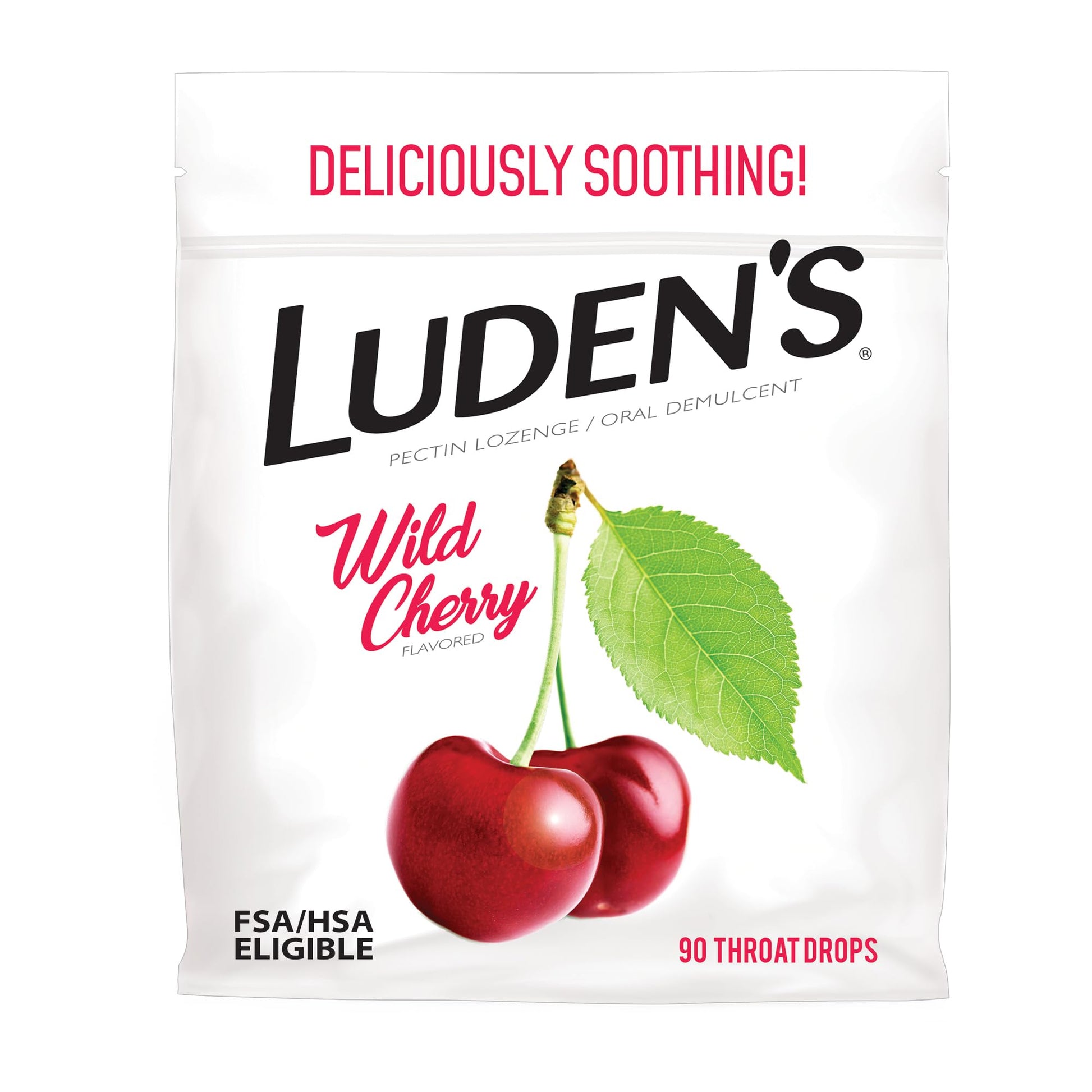 Buy now Luden's Sore Throat Relief Lozenges for Minor Everyday Irritation & Dry Mouth, Wild Cherry Flavored Drops, 90 Count at indiglob india