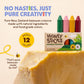 Buy now Honeysticks 100% Pure Beeswax Crayons (12 Pack) - Non Toxic Crayons for Toddlers 1-3, Safe for Baby from 1 Year Old Plus, Handmade with Natural Beeswax and Food-Grade Colors, Eco Friendly at indiglob india