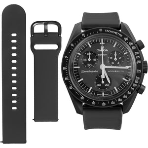 Watch Band for Omega X Swatch Moonswatch Watch Strap Speedmaster 20MM Quick Release Rubber Watch Strap Replacement