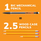 BIC Xtra-Smooth Mechanical Pencils with Erasers, Medium Point (0.7mm), 5-Count Pack, Bulk Mechanical Pencils for School or Office Supplies
