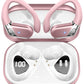Buy now Ltinist Wireless Earbud, Bluetooth 5.3 Headphones Pure Bass Sound with Earhooks, 75H Battery Over Ear Headphones with Dual-LED Display, IP7 Waterproof Earphones Built-in Microphone for Running Sports Pink at indiglob india