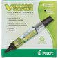 PILOT V Board Master BeGreen Refillable Dry-Erase Markers, Bullet Tip, Black Ink, 12 Count
