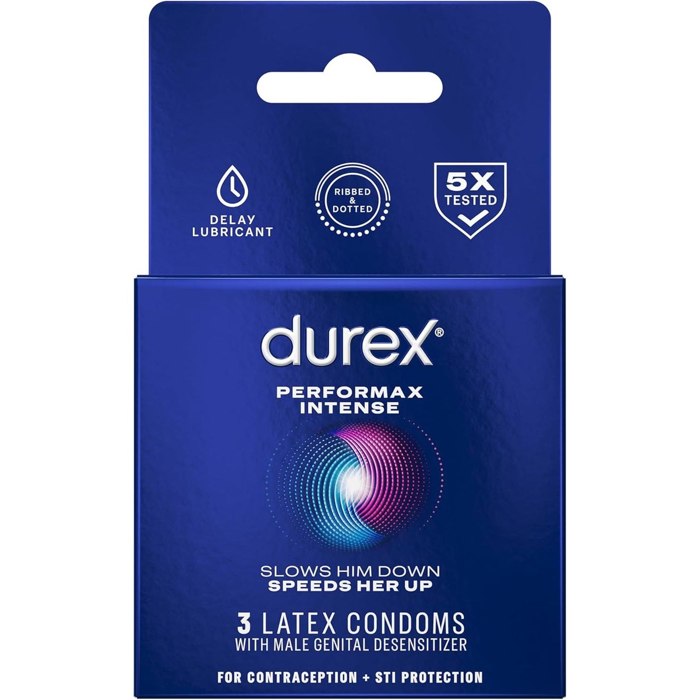 Durex Performax Intense Condom, 3 Count