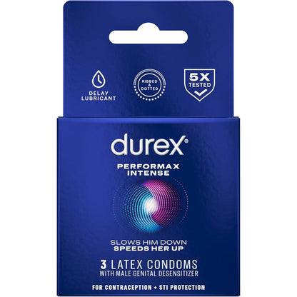 Durex Performax Intense Condom, 3 Count