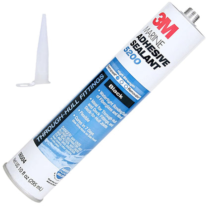 3M Marine Adhesive Sealant 5200 (06500) Permanent Bonding and Sealing for Boats and RVs Above and Below the Waterline Waterproof Repair, White, 10 fl oz Cartridge