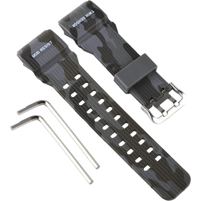 Natural Resin Replacement Watch Strap for Casio G-Shock Master of G Mudmaster Twin Sensor GG-1000/GWG-100/GSG-100 Sport Watch