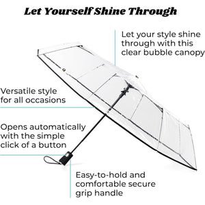 Buy now Ultra Clear Folding Umbrella with Auto Open Technology at indiglob india