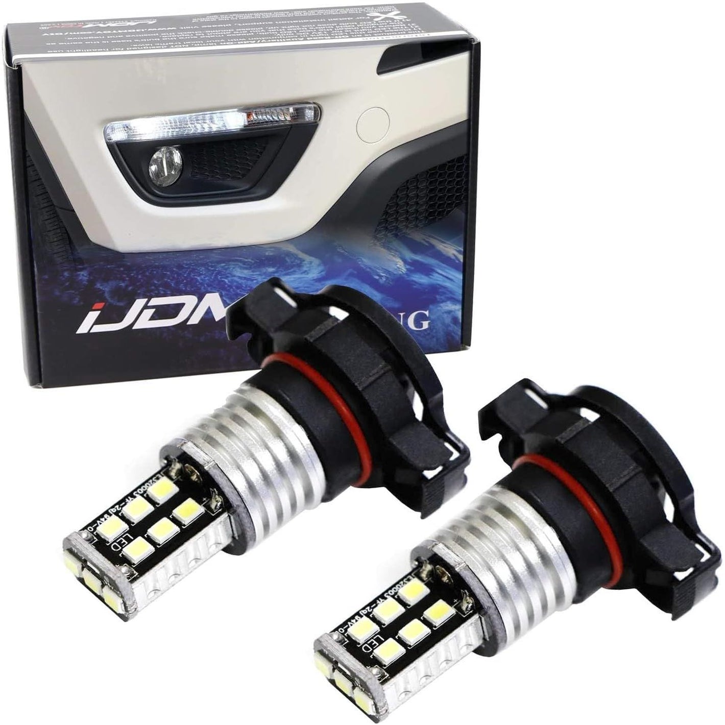 iJDMTOY White 15-SMD High Power Replacement Bulbs Compatible With Jeep 2017-2020 Compass D.R.L