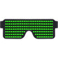 WOWSUN LED Glasses Light Up Dynamic Party Favor Glasses Festival Christmas USB Rechargeable LED Rave Glowing Flashing Glasses