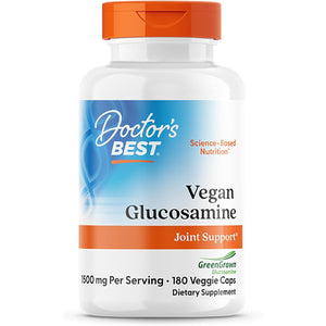 Doctor's Best Vegan Glucosamine Sulfate, Joint Support, Non-GMO, Vegan, Gluten Free, Soy Free, 750 mg 180 Veggie Caps