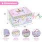 Jewelkeeper Musical Jewelry Box for Girls with Spinning Unicorn, Glitter Rainbow and Stars Design Music Box for Necklace, Earrings, and Accessories, Plays The Beautiful Dreamer Tune