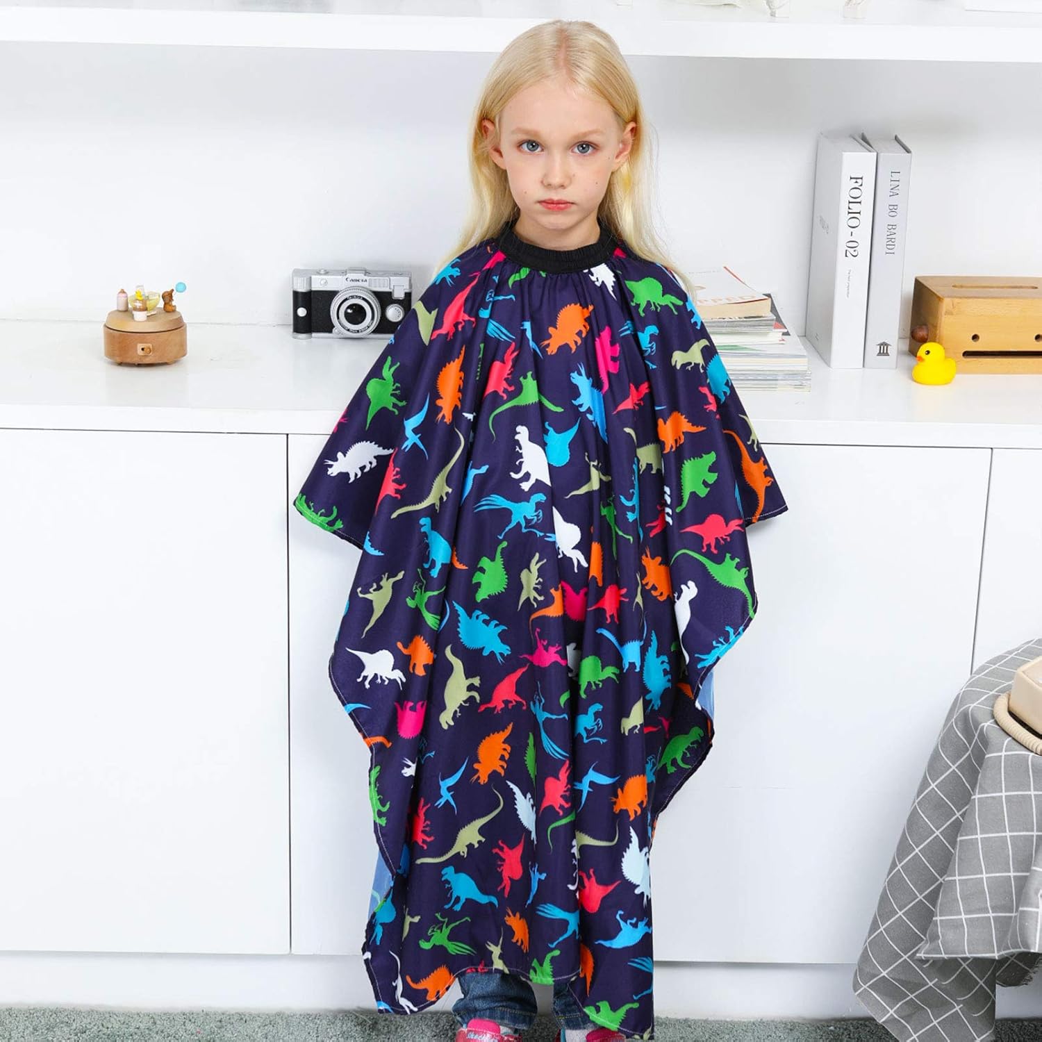 Buy now PASHOP Kids Haircut Cape, Dinosaur Waterproof Hair Cutting Cape Boys Barber Haircut Apron for Kids at indiglob india