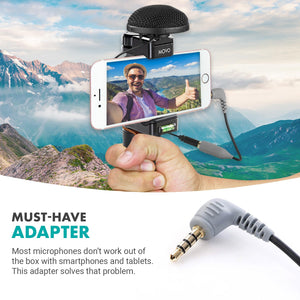Buy now Movo MC3 3.5mm TRS to TRRS Adapter - Microphone Adapter for iPhone and Android Smartphones and Tablets at indiglob india