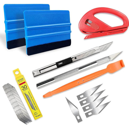 Car Vinyl Wrap Window Tint Film Tool Kits with Felt Squeegee Wrap Stick for Vinyl Installation 21 pcs/Pack - My Store