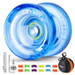 Buy now MAGICYOYO K2 Plus Crystal Orange Yoyo, Professional Fingerspin Trick Yo Yo for Kids/Adults, Responsive Yo-yo for Beginner, Replacement Unresponsive Bearing with 6 Yo yo Strings+Bearing Remover K2 Crystal Blue at indiglob india