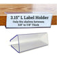 3.15" L Wood Shelf Label Holder, Clip On Ticket Holder for Shelves .6" to .9" Thick, 25 Pack