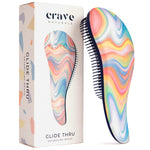 Buy now Crave Naturals Glide Thru Hair Brush - Detangler Brush for Curly, Straight, Wet or Dry Hair - Gentle Detangling Brushes for Adults, Kids, Toddlers - Hair Accessories for Women, 7.5x3" - Pink 1 Pack (Regular) Soft Hazy Swirl at indiglob india