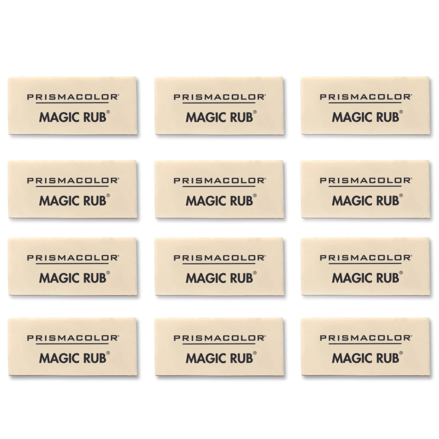 Buy now Prismacolor?? Magic Rub?? Vinyl Erasers, White, Pack Of 12 at indiglob india