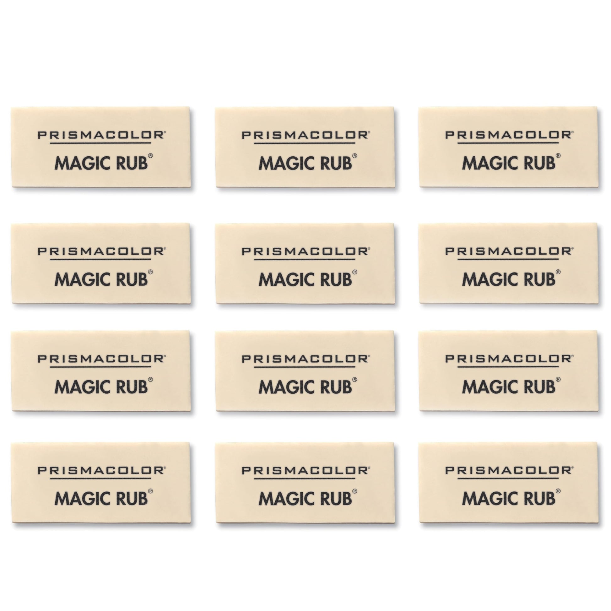 Buy now Prismacolor?? Magic Rub?? Vinyl Erasers, White, Pack Of 12 at indiglob india