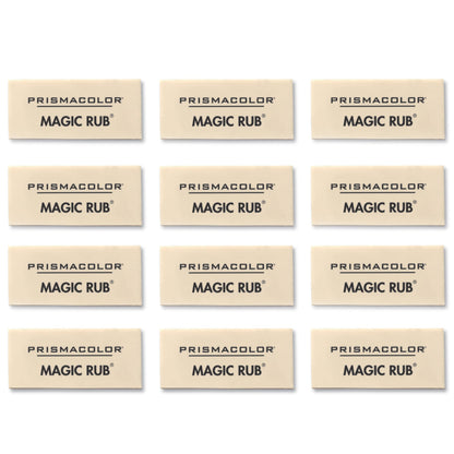 Buy now Prismacolor?? Magic Rub?? Vinyl Erasers, White, Pack Of 12 at indiglob india
