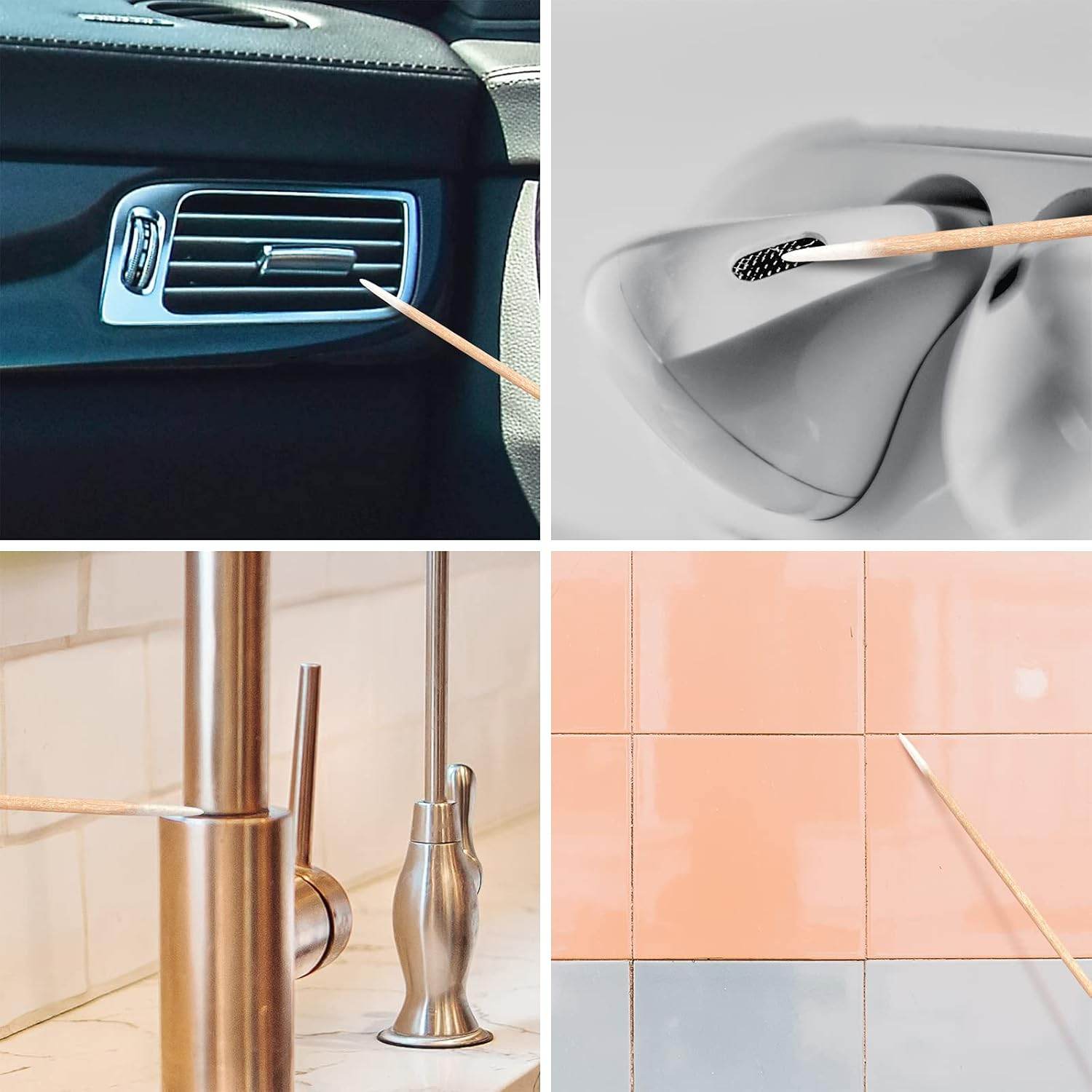 CHEFBEE 500 Count Microblading Cotton Swab Pointed Tip, Wood Cotton Stick Makeup Cosmetic Applicator, Tattoo Permanent Supplies - My Store