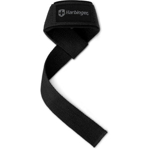 Harbinger Padded Cotton Lift Straps - Soft, Supportive Neotek Wrist Pads - 21.5" Length, 1.5" Width - Reinforced Edges & Heavy-duty Stitching - Cushions Wrists for Lifting Support