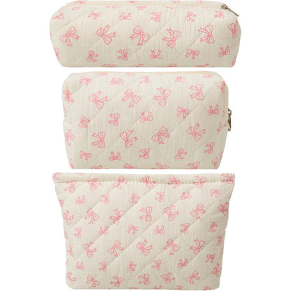 LYDZTION Makeup Bag Cosmetic Bag for Women,1Pcs Large Capacity Makeup Bags and 1Pcs Pencil Case Makeup Brushes Storage Bag Travel Toiletry Bag Organizer