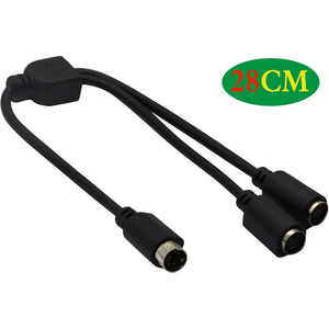 zdyCGTime S-Video Y Splitter Cable for Electronic Adapter, 11Inch, Black