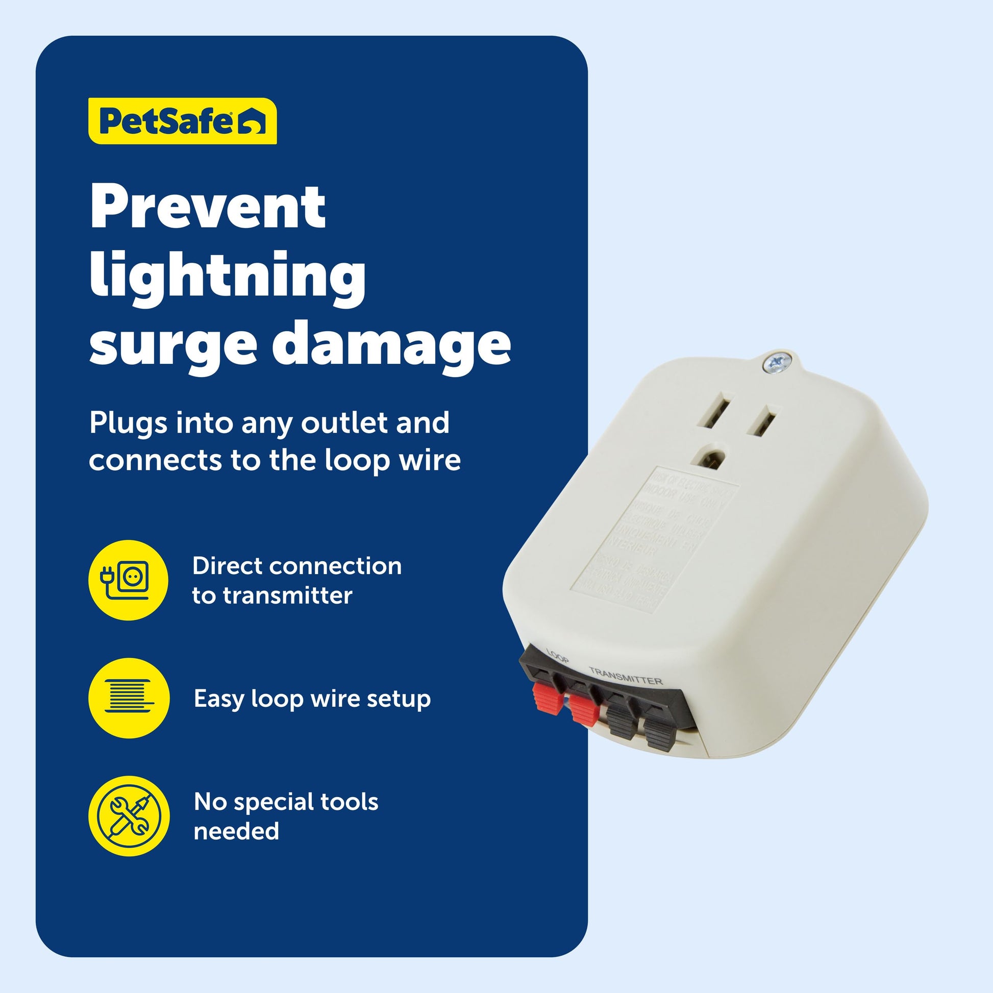Buy now PetSafe Surge Protector for Pet Fences - Surge Protection Device - Electrical Protector - Durable Pet Fence Kit - Easy Installation - Fence Guard for Dogs - Outdoor Training Tool at indiglob india