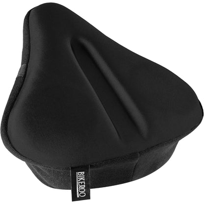 Bikeroo Comfort Bike Seat Cushion - Padded Gel Cover for Exercise, Mountain & Road Bikes, Universal Fit for Peloton & Stationary Bikes