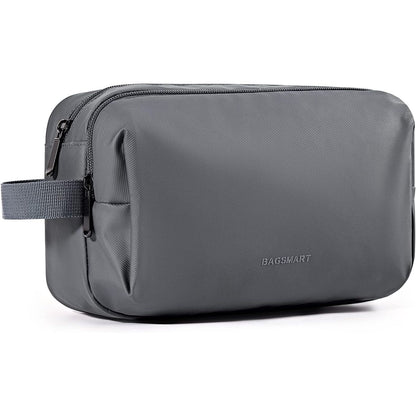 BAGSMART Toiletry Bag for Men, Travel Toiletry Organizer Dopp Kit Water-resistant Shaving Bag for Toiletries Accessories, Door Room Essentials, Black-medium