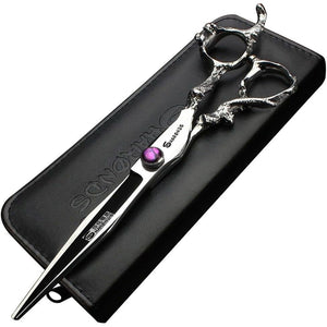 7" 7.5" 8"9" Professional Hairdressing Scissors Barber Salon Hair Cutting Dragon Shears (Large). (7 inch—A)