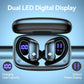 Buy now bmani Ear Buds Wireless Earbuds Bluetooth Headphones with 80H Playtime LED Display Case, Over-Ear Hook with Mic, Stereo Sound, Easy Button Controls, Sports Earphones for Running Workout Gym Black at indiglob india