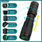 Aurosports 10-30x40 Zoom Monocular for Adults, Monocular Telescope High Power with Bak4 Prism, Compact Monoculars for Bird Watching Traveling Hunting Camping