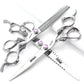 7" 7.5" 8"9" Professional Hairdressing Scissors Barber Salon Hair Cutting Dragon Shears (Large). (7 inch—A)