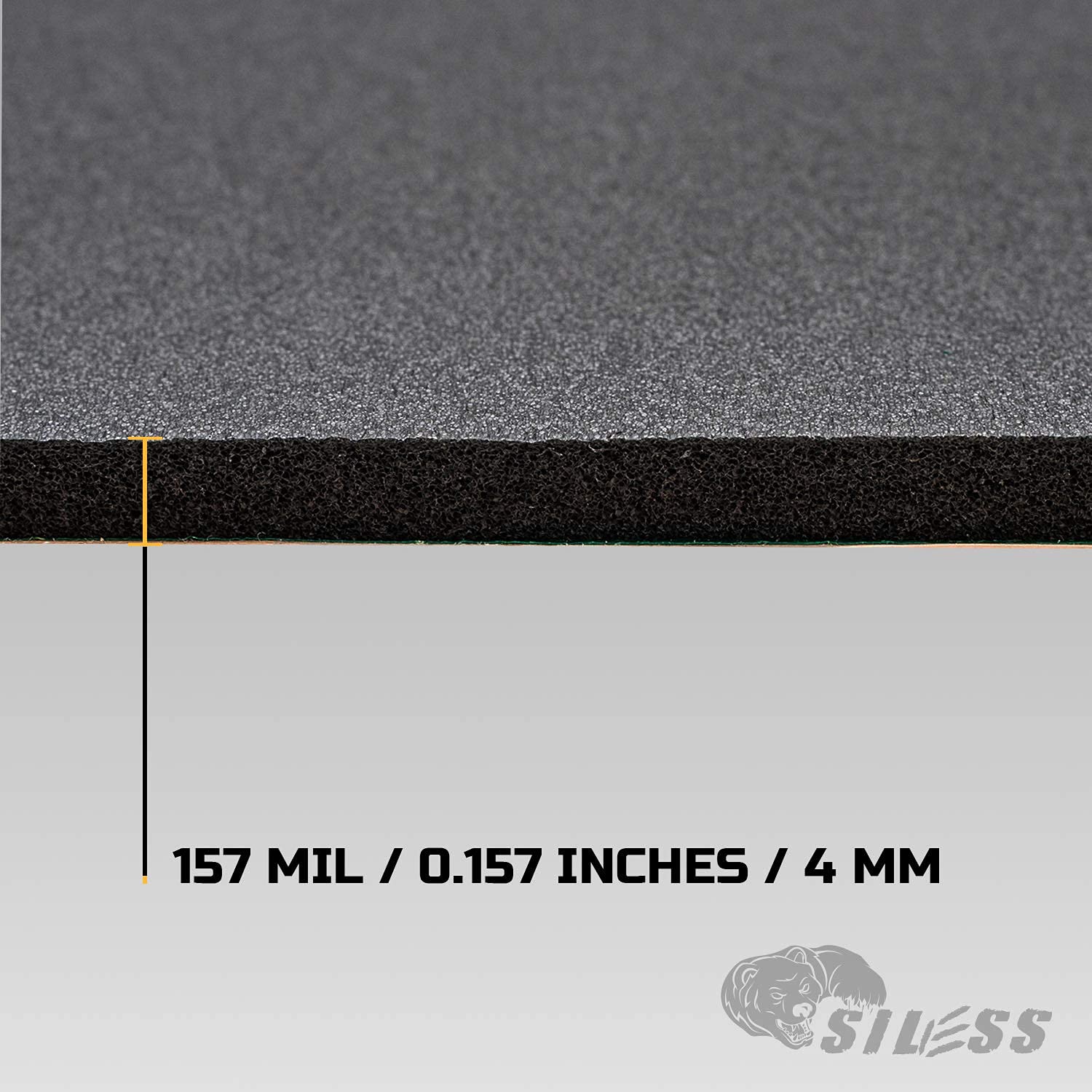 Buy now Siless Liner 157 (4 mm) mil 36 sqft Car Sound Deadening Closed Cell Foam & Heat Insulation mat - PE Foam Sound Deadener Material & Heat Barrier at indiglob india