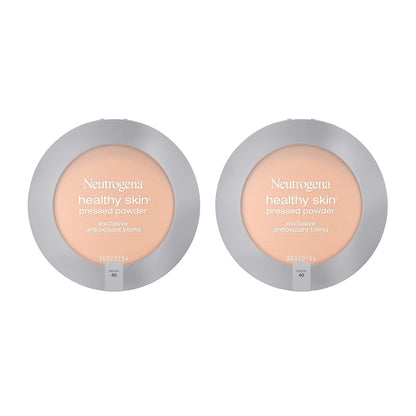 Neutrogena Healthy Skin Pressed Makeup Powder Compact with Antioxidants & Pro Vitamin B5, Evens Skin Tone, Minimizes Shine & Conditions Skin, Medium 40, .34 oz