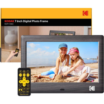 KODAK 10.1 Inch Wood Digital Picture Frame with Remote Control, IPS Screen HD Display, Auto-Rotate, Wall Mountable, Programmable Auto On/Off, Enjoy Your Precious Moment in Slideshow, Black