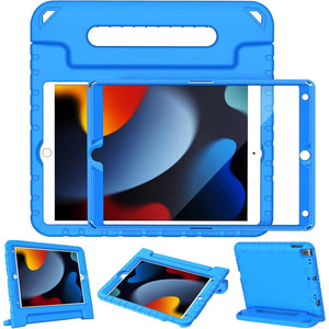 LTROP Case For iPad 9th Generation/iPad 8th Generation/iPad 7th Generation for Kids, iPad 10.2 2021/2020/2019, Shockproof Handle Stand, Blue