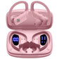 Buy now bmani Ear Buds Wireless Earbuds Bluetooth Headphones with 80H Playtime LED Display Case, Over-Ear Hook with Mic, Stereo Sound, Easy Button Controls, Sports Earphones for Running Workout Gym Black Standard Pink at indiglob india