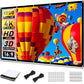 Projector Screen 100 inch, Taotique 4K Movie Projector Screen 16:9 HD Foldable and Portable Anti-Crease Indoor Outdoor Projection Double Sided Video Projector Screen for Home, Party, Office, Classroom