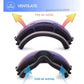 EXP VISION Snowboard Ski Goggles Men Women Youth, Anti Fog OTG Winter Snow Goggles Spherical Detachable Lens