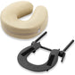 Saloniture Adjustable Massage Table Face Cradle and Pillow 3" Foam - Black