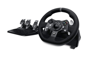 Buy now Logitech Driving Force G920 Steering Wheel and Pedals, 941-000123 (Steering Wheel and Pedals f/PC and Xbox One) (Renewed) at indiglob india
