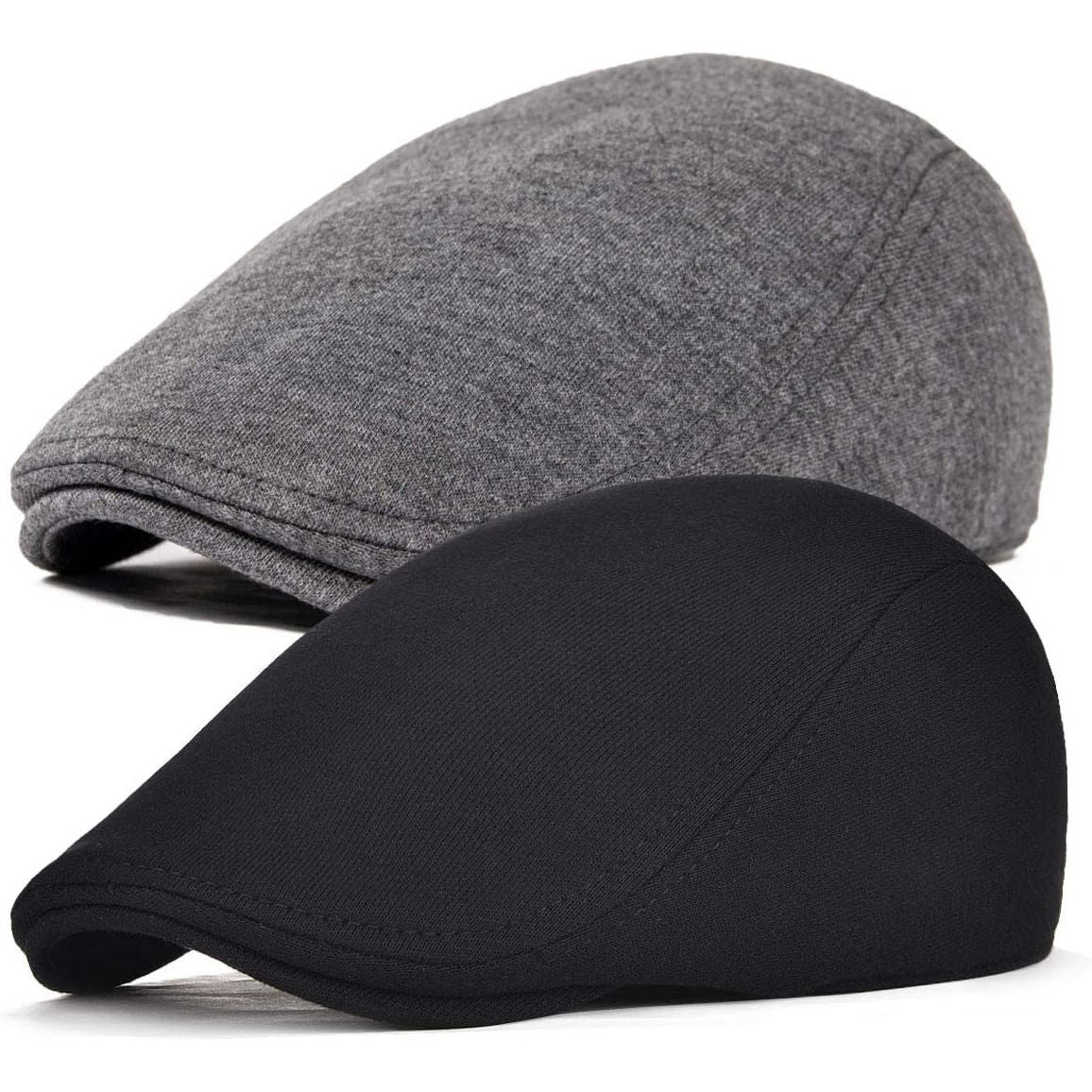 Men Cotton Newsboy Cap Soft Fit Cabbie Hat