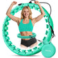 U1 Smart Weighted Hula Hoop – 30 Knots 19"–61" Adjustable Waist, Magnetic Lock with Spring Massage Heads, Infinity Hoop Plus Size for Adults & Kids, Ab Workout, Weight Loss, Abdominal Toner