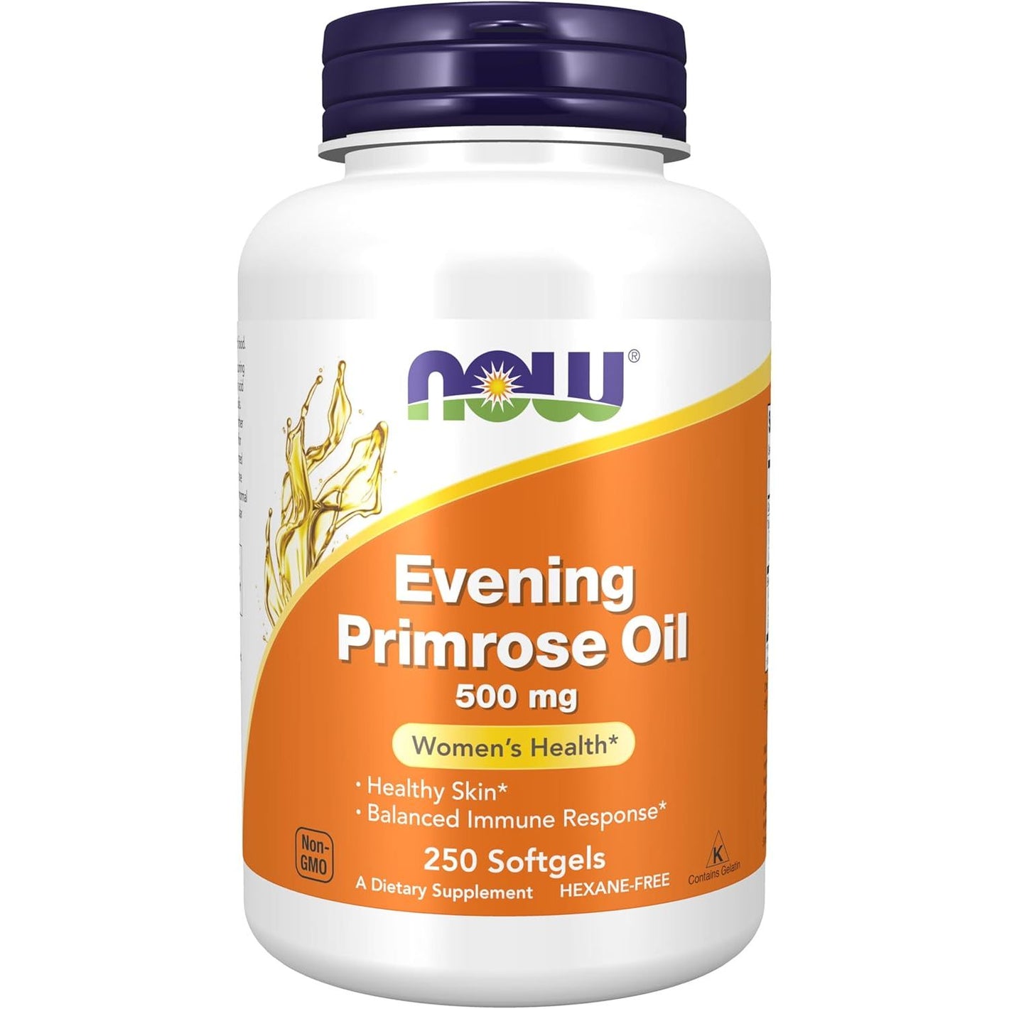NOW Foods Supplements, Evening Primrose Oil 500 mg with Naturally Occurring GLA (Gamma-Linolenic Acid), 250 Softgels