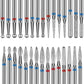 30PCS Cuticle Nail Drill Bits Set: 3/32'' Nail Bits for Acrylic Gel Nail Prep Contain Flame/Ball/Needle/Safety Shape Heads, Remover Tools Efile Bits for Salon Home Manicure Pedicure Nail Tech